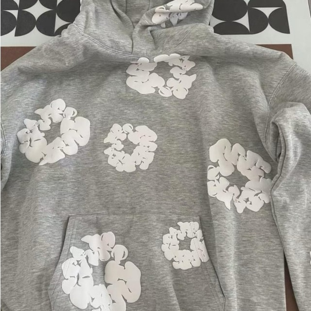 Gray denim tears hoodie